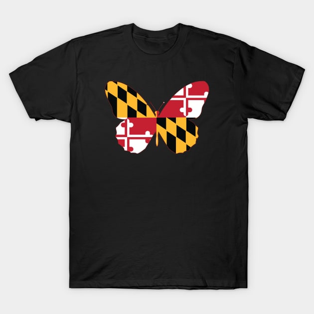 Maryland Butterfly T-Shirt by Wickedcartoons